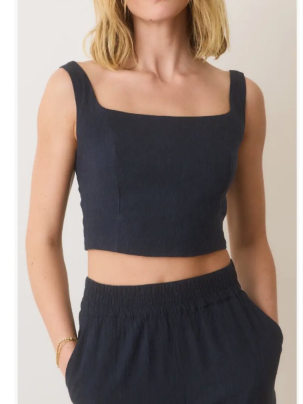Marine Layer Zoe Crop Hemp Blend Camisole